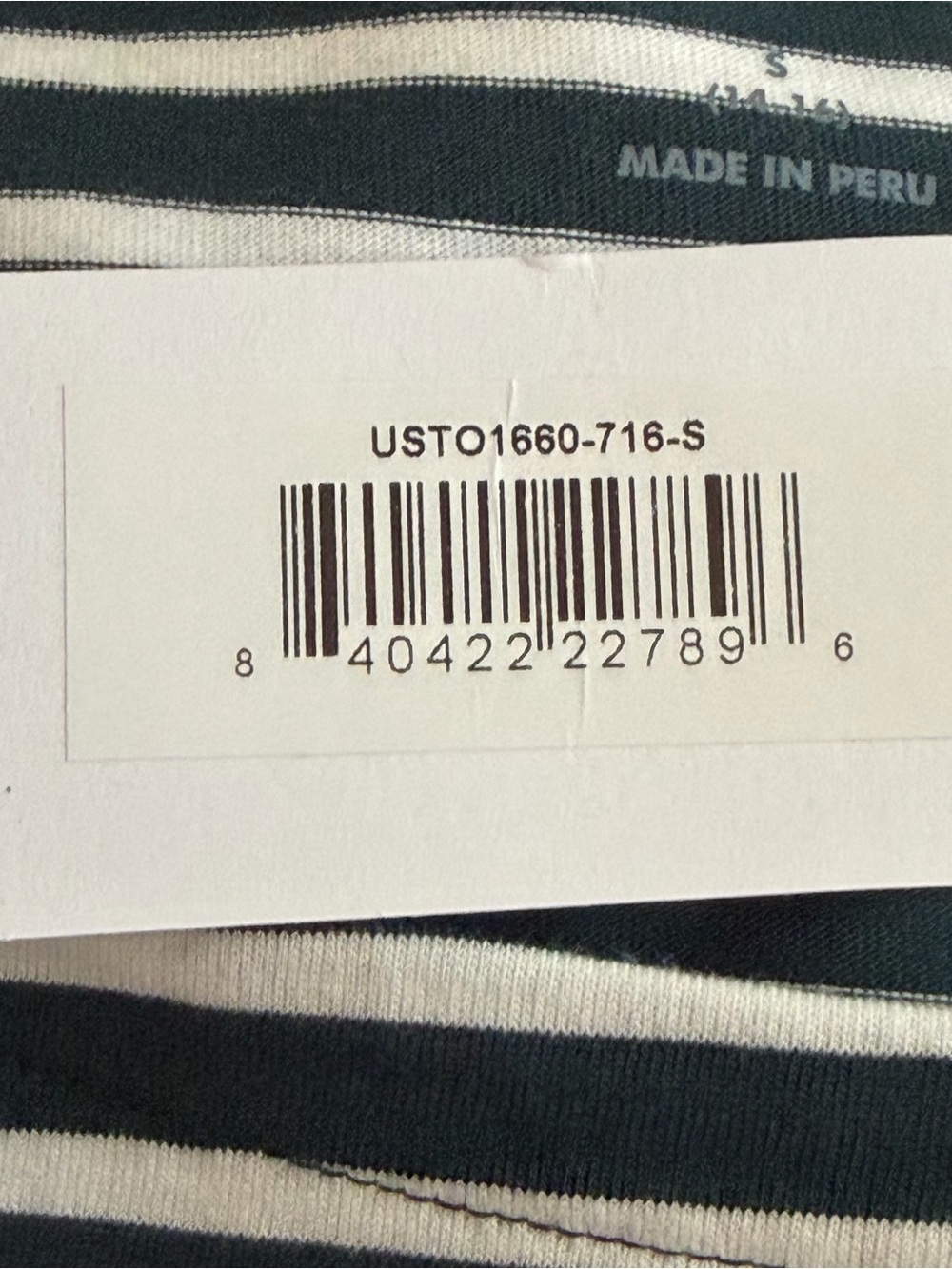 Universal Standard | Green White Striped Boatneck Long-Sleeve Top - Picture 8 of 10
